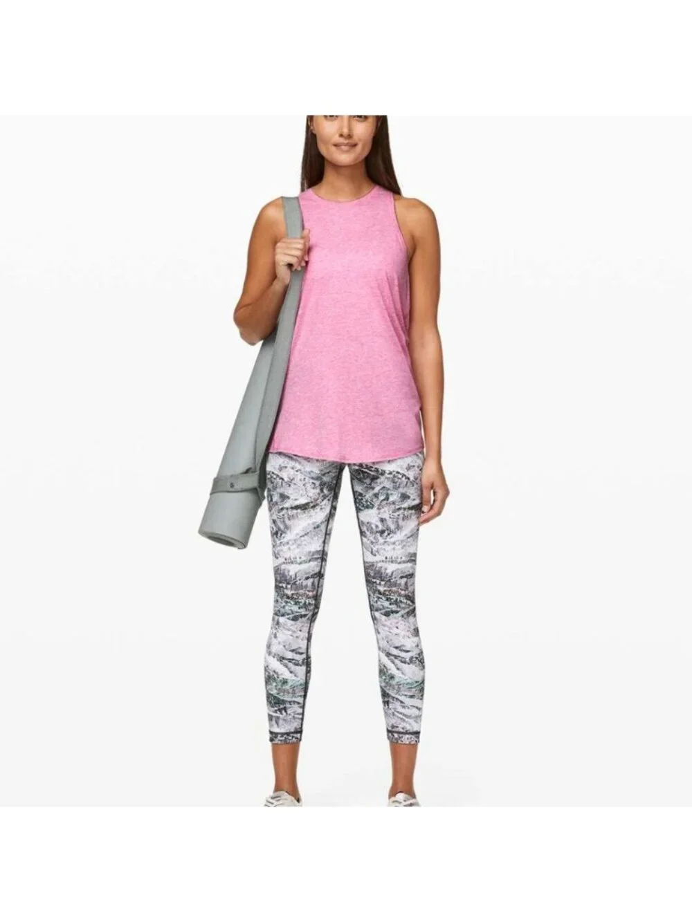 Lululemon All Tied Up Tank Heathered Vintage Pink